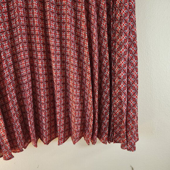 Max Studio Red, white, Blue pleated skirt, L NWT - Picture 8 of 15